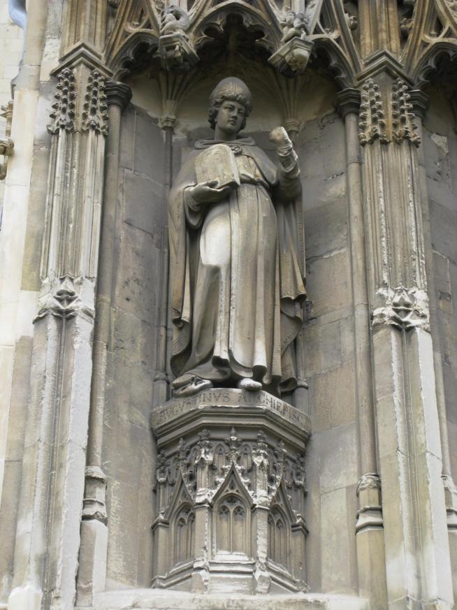 Augustine of canterbury sculpture on canterbury cathedral