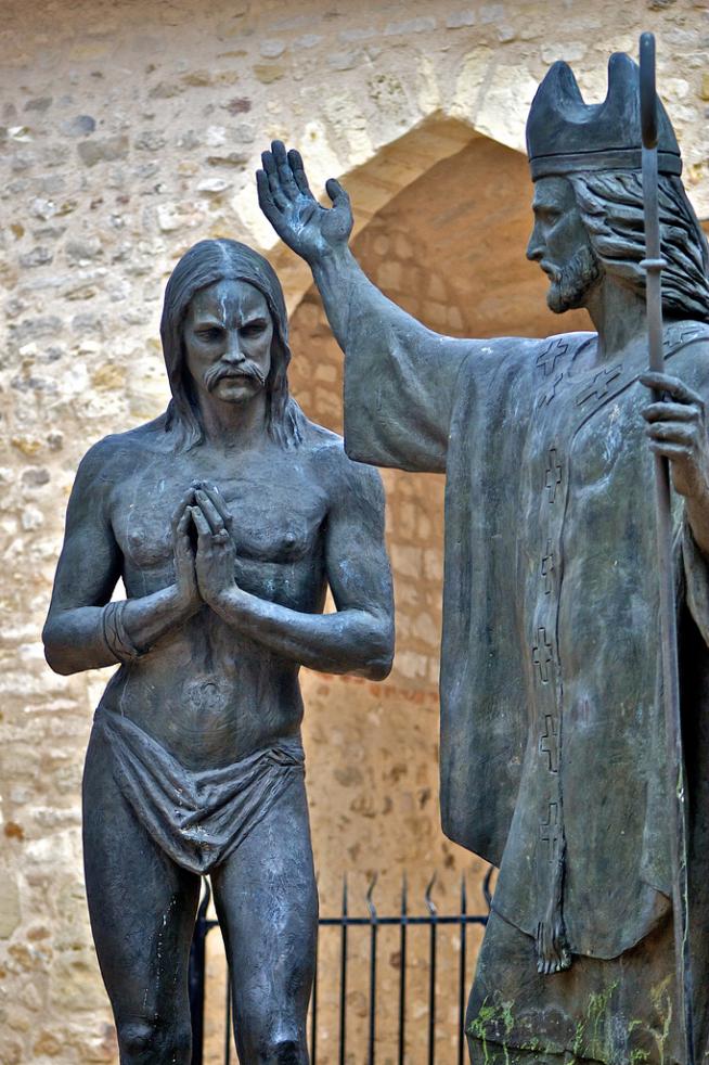 Baptism of clovis basilique saint remi de reims 1