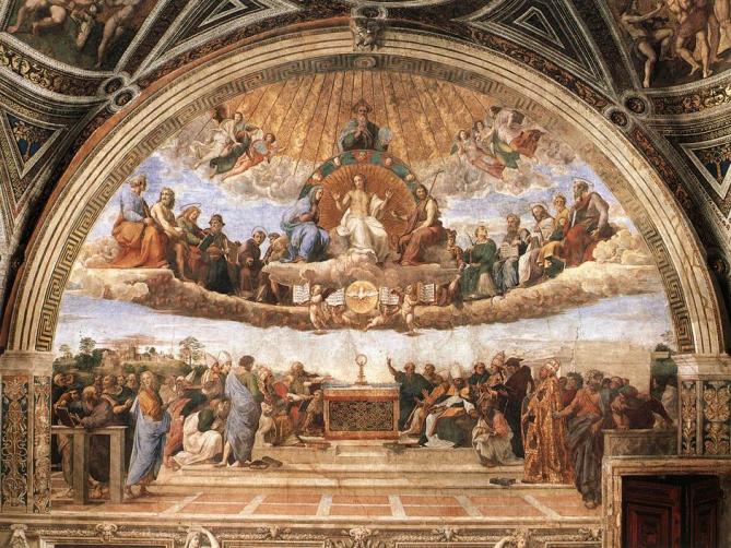 Raphael disputation of the holy sacrament la disputa