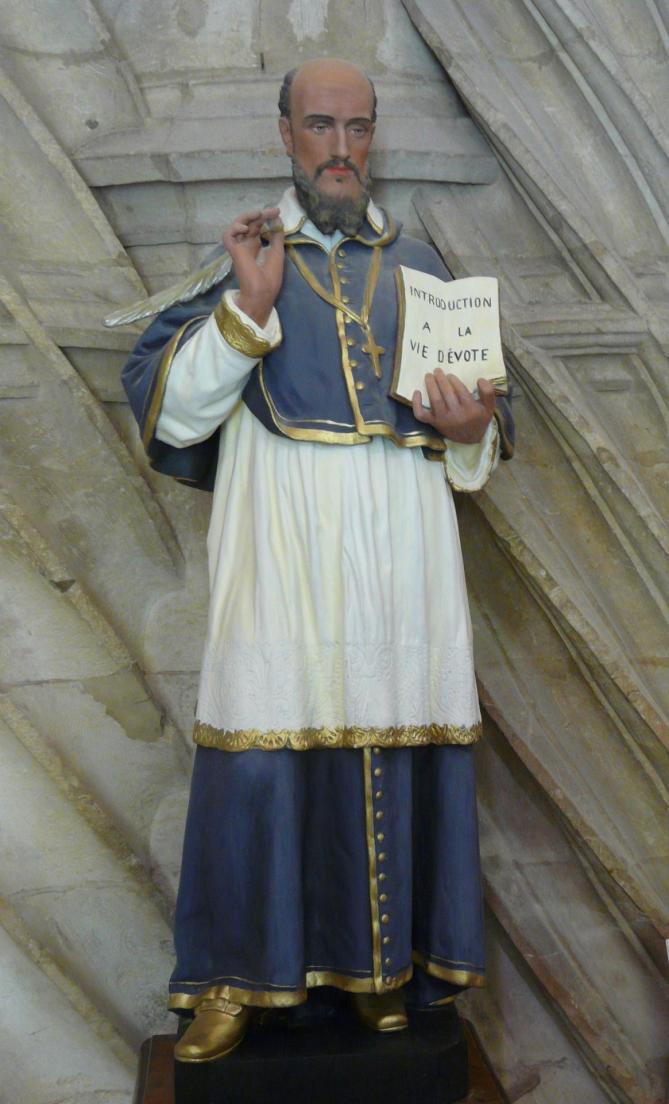 Rouffignac saint cernin eglise statue st francois de sales 11