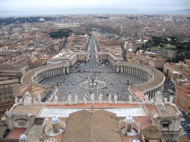 Saint peter s square from the dome