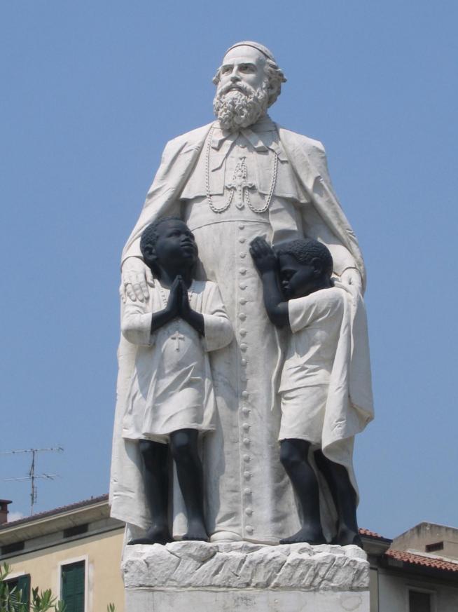 Statua daniele comboni particolare verona